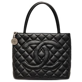 Chanel Black Caviar Medallion Tote