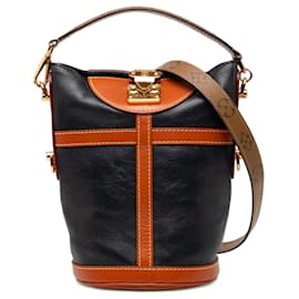 Louis Vuitton Weekender aus blauem Kalbsleder und Monogram Reverse