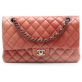 Chanel Orange Medium Classic Lambskin Ombre Double Flap