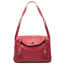 Hermès Red Swift Lindy 34