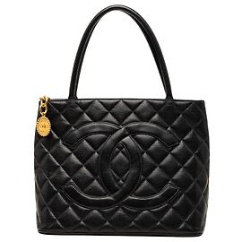 Chanel Black Caviar Medallion Tote