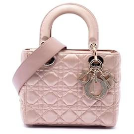 Dior Rosa Small Satin Cannage Swarovski Lady Dior