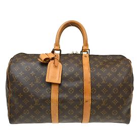 Bolso Keepall Louis Vuitton en lona Monogram 45