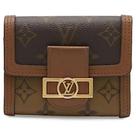 Louis Vuitton Monogram Reverse Portefeuille Dauphine Compact Tri-fold Wallet