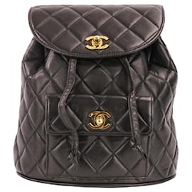 Chanel Vintage Matelassé Rucksack aus Lammfell