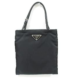 Borsa a tracolla con catena 2-Way in nylon Tessuto di Prada