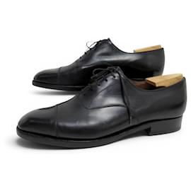 SCARPE JM WESTON 300 RICHELIEU 7.5D 41.5 PELLE NERA + CALZALAS