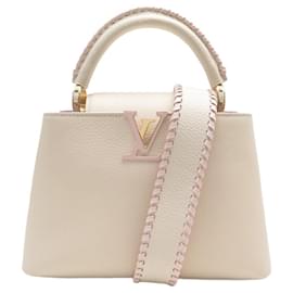 NUOVA BORSA A SPALLA LOUIS VUITTON CAPUCINES BB PELLE CREMA ROSA