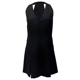 Mini abito con collo all'americana Alexander McQueen in lana nera