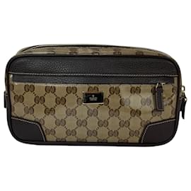 Borsa a tracolla cintura Gucci in tela GG monogram con rivestimento in cristalli