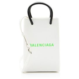Balenciaga Crossbody-Handytasche aus strukturierter Kalbsleder