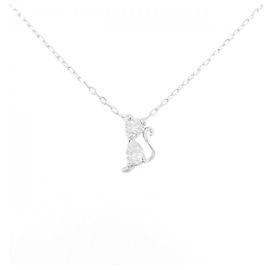 Autre Marque Collana in oro bianco Au750 e diamanti