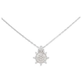 Autre Marque Collana in oro bianco Au750 e diamanti