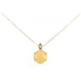 Autre Marque Collana con diamante e opale Au750