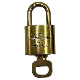 Louis Vuitton Padlock and Key Logo Cufflinks Metal