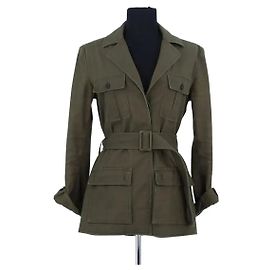 Saint Laurent Giacca in cotone kaki
