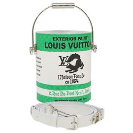 LOUIS VUITTON Bolso 2way Monogram Painted Can de PVC Verde M81592 Auth 34203SM