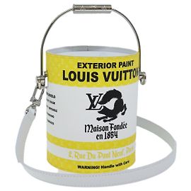 LOUIS VUITTON Borsa Monogram Painted Can in PVC 2way Gialla M81593 Auth 71492SM