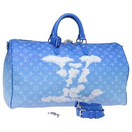 LOUIS VUITTON Monogram Clouds Keepall Bandouliere 50 Bag M45428 LV Auth 80910SAV