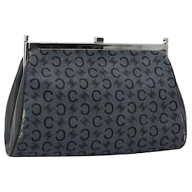Céline Borsa a tracolla CELINE C Macadam Canvas Grigio Argento Auth YKZ580