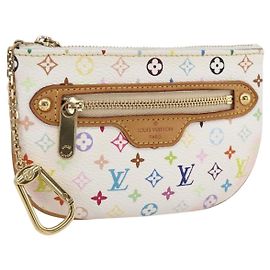 LOUIS VUITTON Monogram Multicolor Pochette MM Pochette Bianco M60028 LV Auth ki6606A