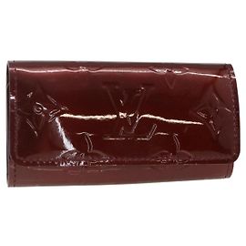 LOUIS VUITTON Vernis Multicles 4 Key Case Rouge Favist M91542 LV Auth SW2314A