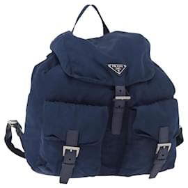 Zaino PRADA Nylon Navy Silver Auth 161363 - Prada