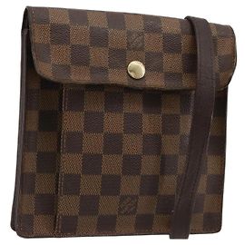 LOUIS VUITTON Borsa a tracolla Damier Ebene Pimlico N45272 LV Auth bs35537