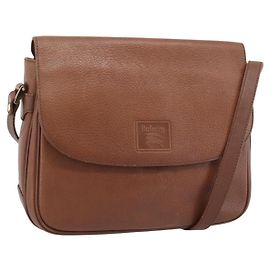 Borsa a Spalla Burberry in Pelle Marrone Oro Auth ep14819