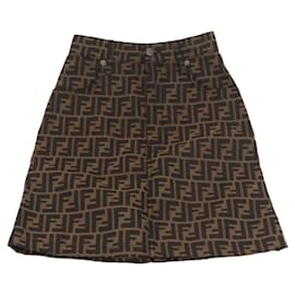 FENDI Zucca Canvas Rock Schwarz Braun Authentisch 185019A - Fendi
