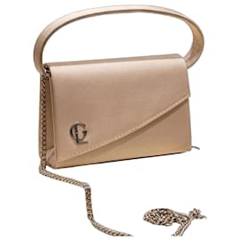Pochette Guy Laroche in tessuto color champagne