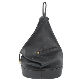 Loewe Black Leather Backpack