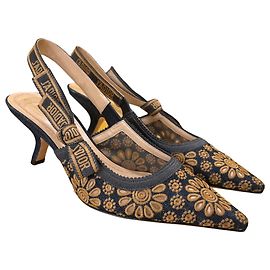 Décolleté slingback J'Adior da donna Christian Dior in tessuto ricamato 65