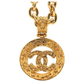 Chanel Coco Logo Kettenanhänger-Halskette