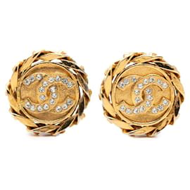 Pendientes redondos vintage Chanel Coco Mark