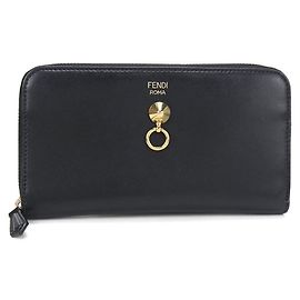 Fendi Long Wallet aus schwarzem Kalbsleder