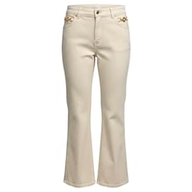 Jeans Flare de Denim de Algodón Regenerado Marfil Patou - Autre Marque