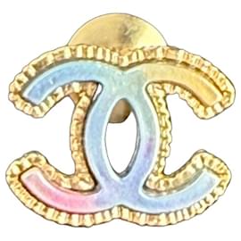 Spilla Chanel logo CC sfumato in metallo dorato