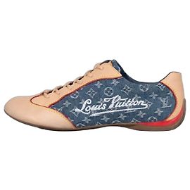 Louis Vuitton Sneaker aus beige Leder & Denim Größe 39 gebraucht