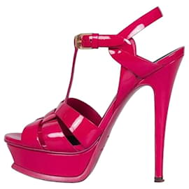 Sandali Saint Laurent Tribute in vernice rosa – Taglia 35 Usati