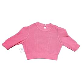 Chanel Cárdigan Corto de Punto Rosa SS22