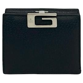 Gucci Leder-Bifold-Geldbörse mit G-Logo-Hardware
