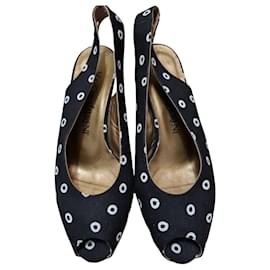 Escarpins slingback YVES SAINT LAURENT à pois - Yves Saint Laurent