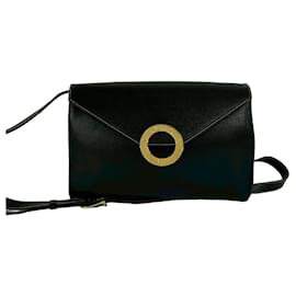 Céline Borsa a tracolla in pelle Celine Vintage con logo circolare in metallo