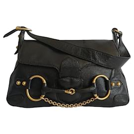 Gucci Borsa a tracolla Horsebit in pelle nera