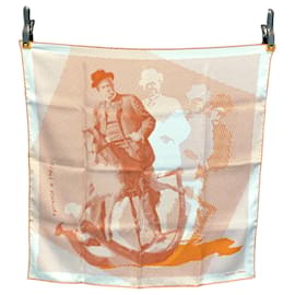 Hermès Seltener Seidenschal Hermes Carre 70 Fantasie zu Pferd 2007 Barr