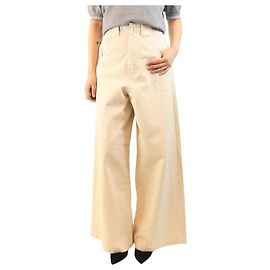 Autre Marque Jeans a vita alta color crema - taglia UK 10