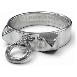 Anello a fascia Collier de Chien in argento Hermès