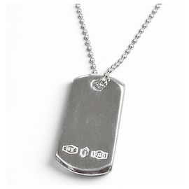 Collana con pendente con targhetta d'identità in argento Tiffany & Co.
