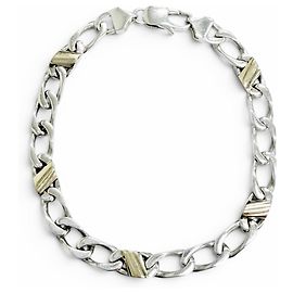 Tiffany & Co Bracciale con charm Tiffany Figaro in argento 925 e oro